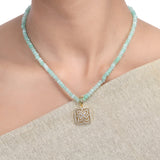 Karuna Wamiya Zircon  Pendant  Set