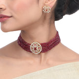 Karuna Nabaneeta Zircon Choker  Set