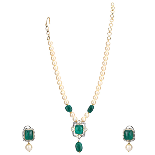 Advika Charita Zircon Pendant Set