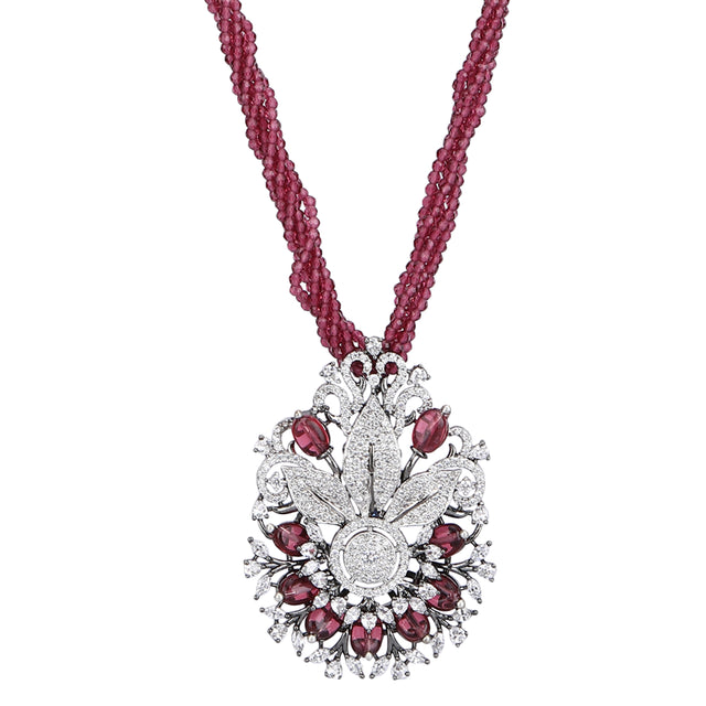 Advika Shivi Zircon Pendant Set
