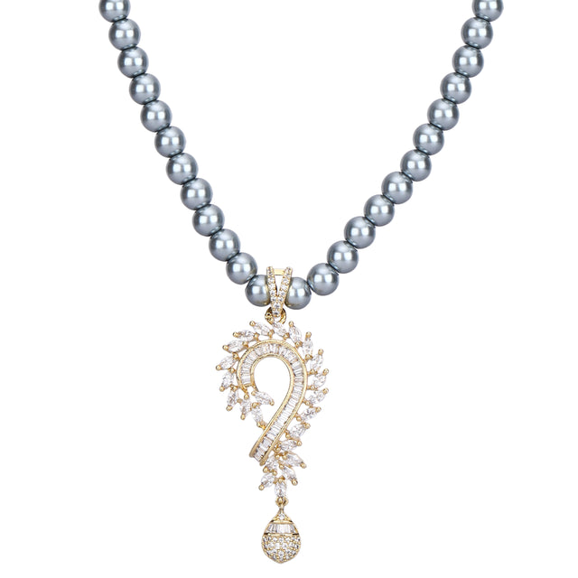 Advika Chaitra Zircon Pendant Set