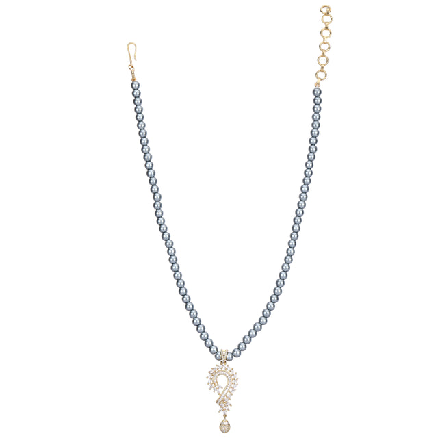 Advika Chaitra Zircon Pendant Set