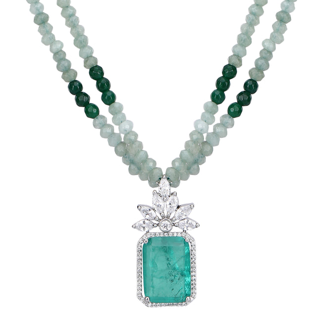 Advika Sasha Zircon Pendant Set