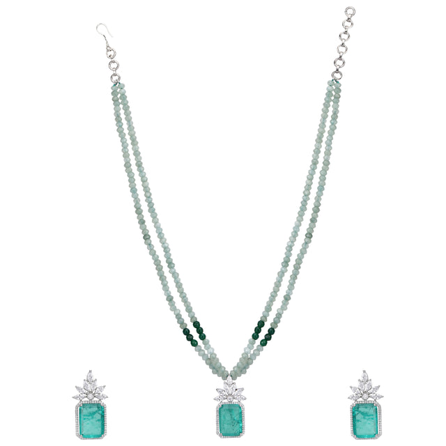 Advika Sasha Zircon Pendant Set