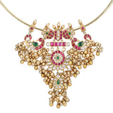 PITARA PEAFOWL KUNDAN NECKLACE