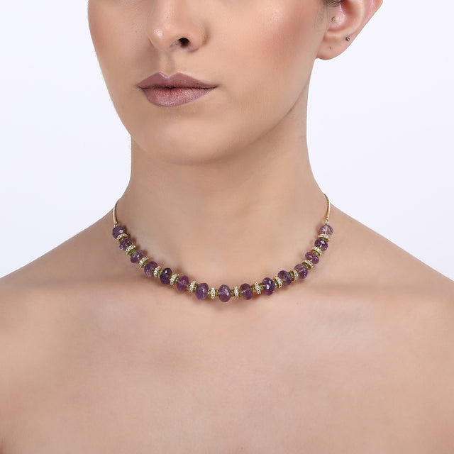 Surmai Vaishu Zircon String Necklace