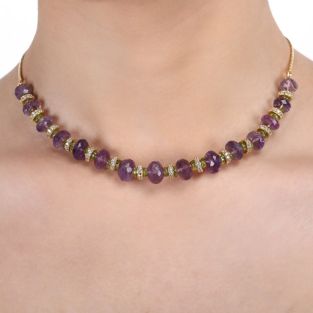 Surmai Vaishu Zircon String Necklace