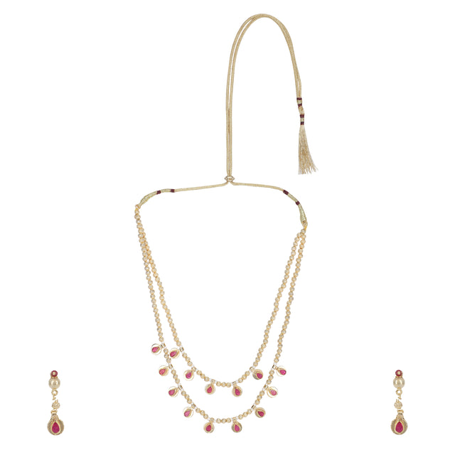 22k Gold Plated Hamsini Necklace Set