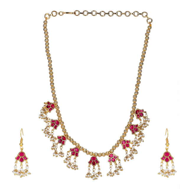 22k Gold Plated Harinakshi Necklace Set