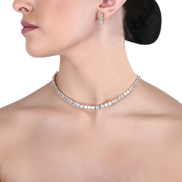 Navya Zircon Necklace Set