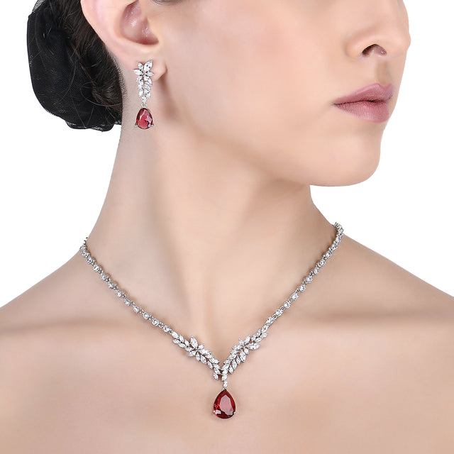 Anishka Zircon Necklace Set