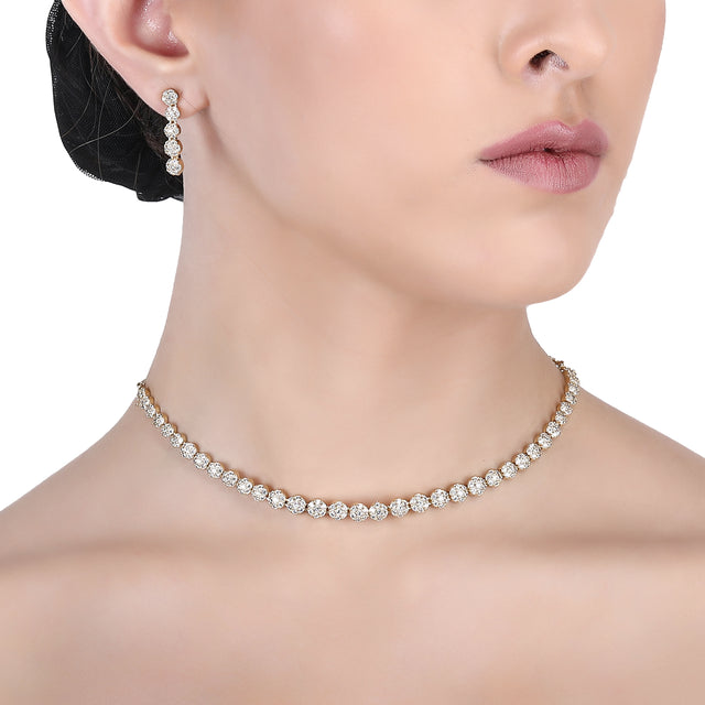 Mishika Zircon Necklace Set