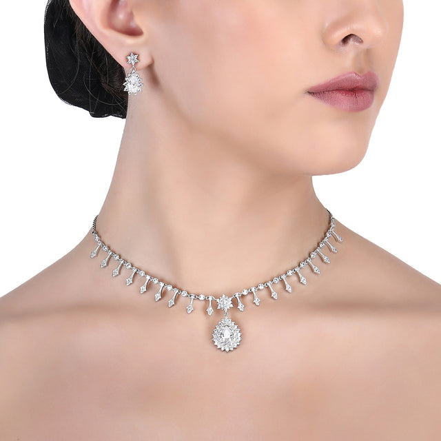 Ahank Zircon Necklace Set