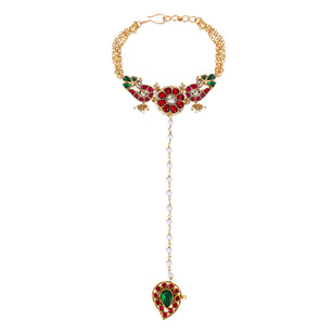 22k Gold Plated Teej Sharvya Haathphool