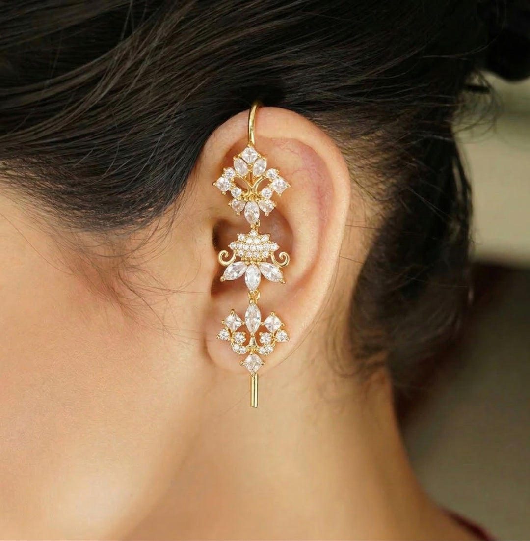 22k Gold Plated Ishira Pushpa Earpin