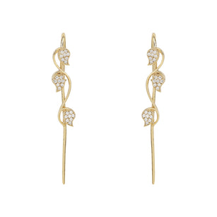 22k Gold Plated Ishira Kusum Earpin