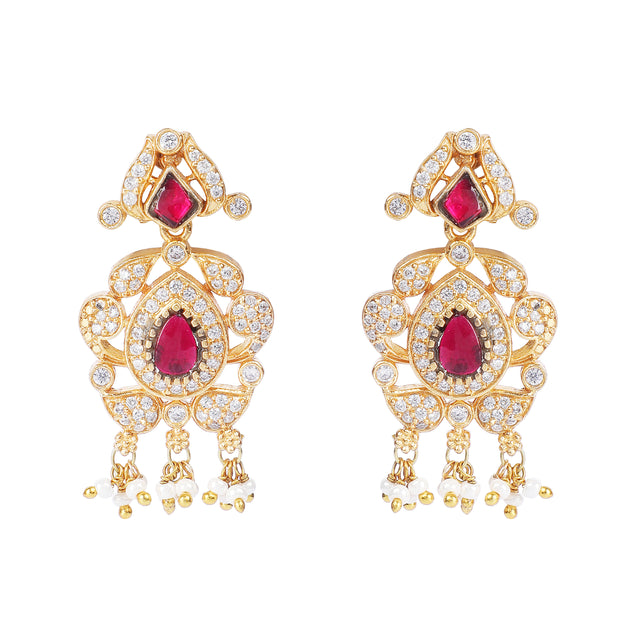 22k Gold Plated Teej Angira Necklace Set