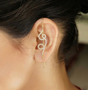 22k Gold Plated Ishira Veena Earpin