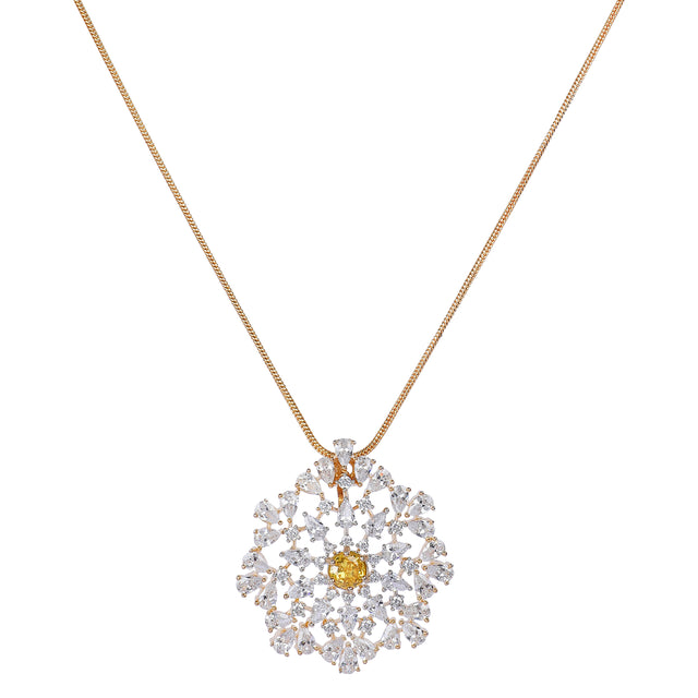 22k Gold Plated Teej Prabha Pendant Set
