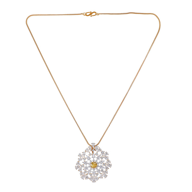 22k Gold Plated Teej Prabha Pendant Set