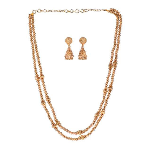 22k Gold Plated Teej Muktika Pendant Set