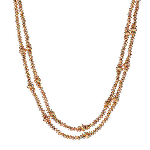 22k Gold Plated Teej Muktika Pendant Set