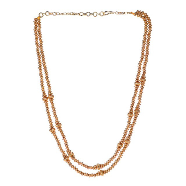 22k Gold Plated Teej Muktika Pendant Set