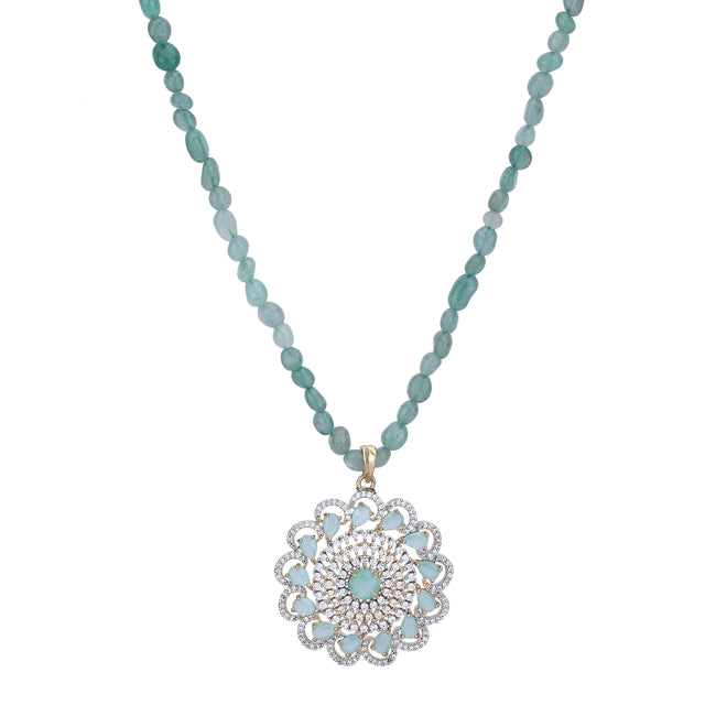 Nikunj Zircon Pendant Set