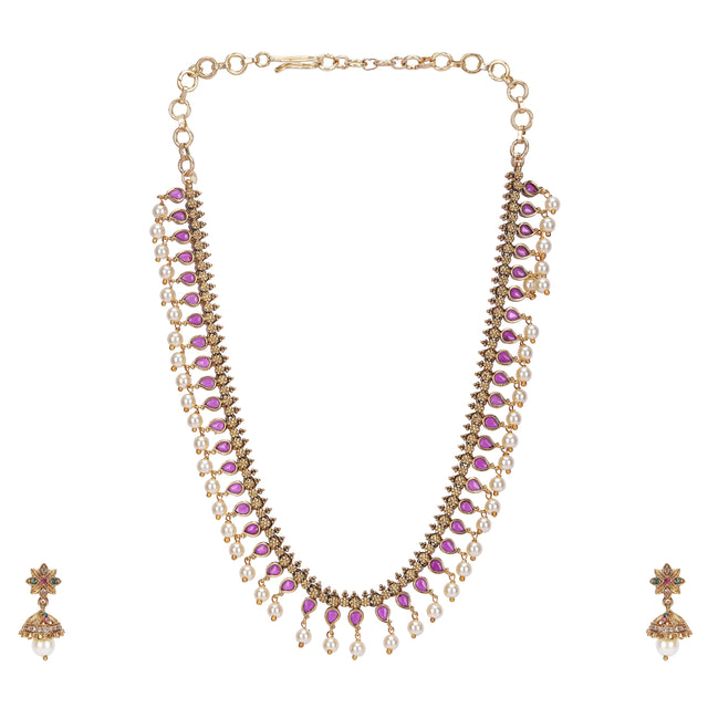 22k Gold Plated Yshashvi Necklace Set