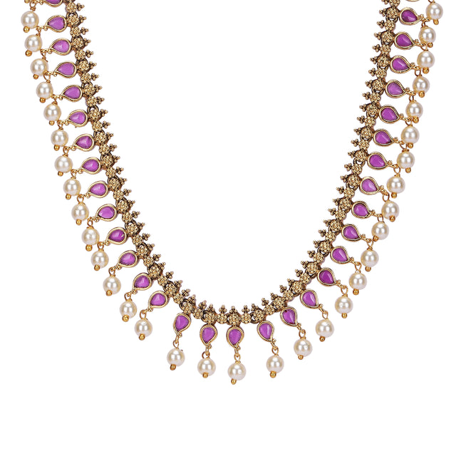 22k Gold Plated Yshashvi Necklace Set