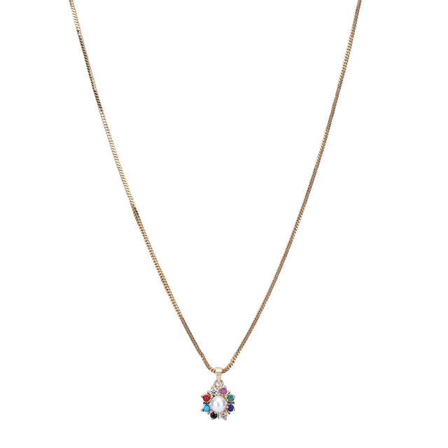 Veena Zircon Pendant Set