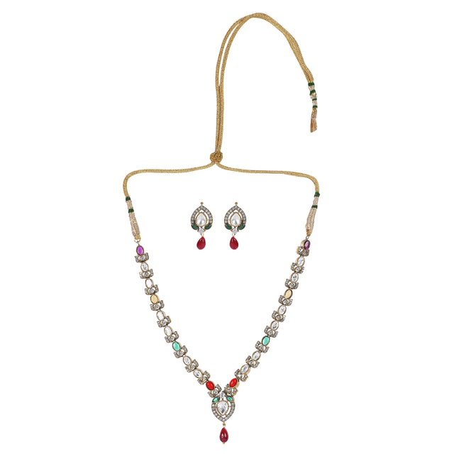 22k Gold Plated Teej Ankana Necklace Set