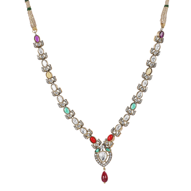 22k Gold Plated Teej Ankana Necklace Set