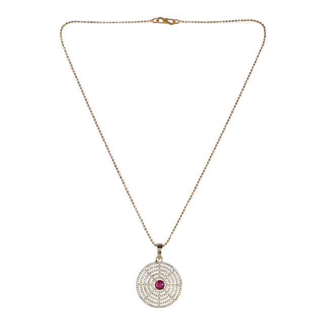 22k Gold Plated Prabha Pendant Set