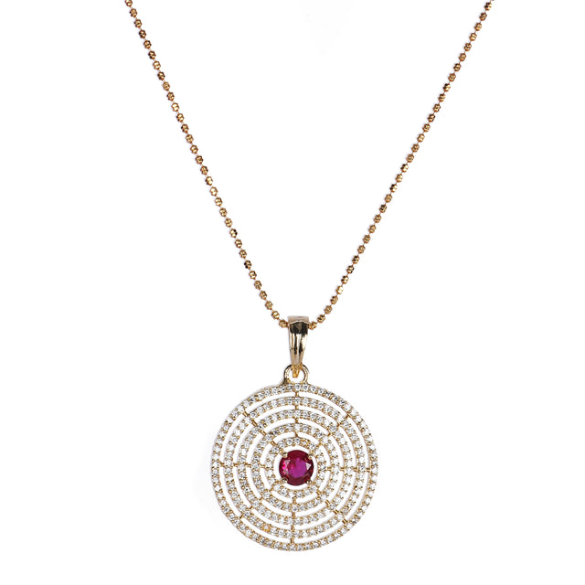 22k Gold Plated Prabha Pendant Set