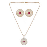 22k Gold Plated Prabha Pendant Set
