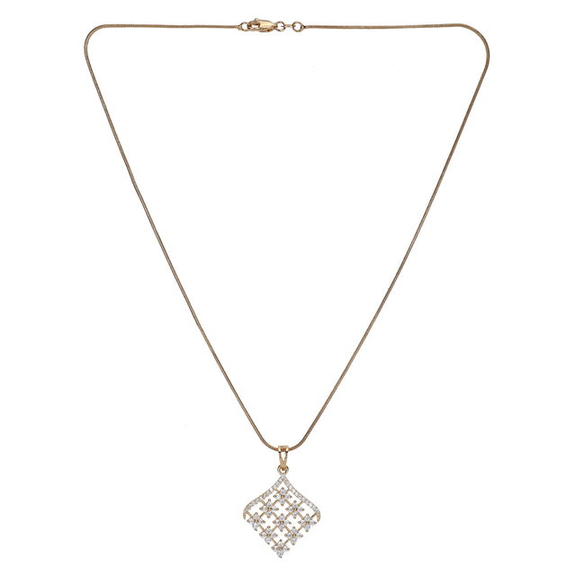 22k Gold Plated  Tribhujika Pendant Set