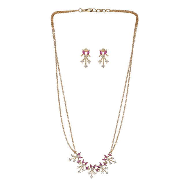 22k Gold Plated Jhalar Pendant Set