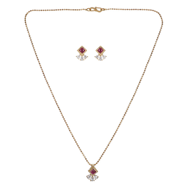 22k Gold Plated Trilika Pendant Set