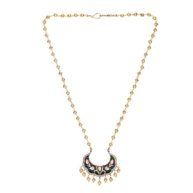 22k Gold Plated Teej Somya Pendant Set