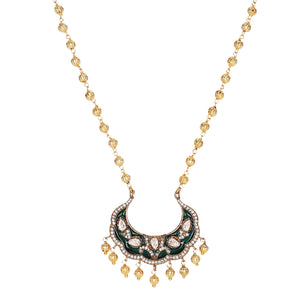 22k Gold Plated Teej Somya Pendant Set