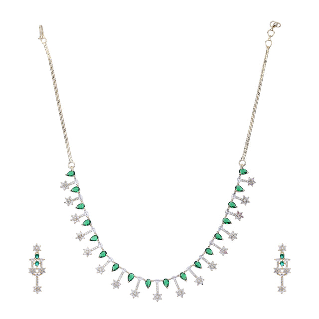 Kashvi Zircon Necklace Set