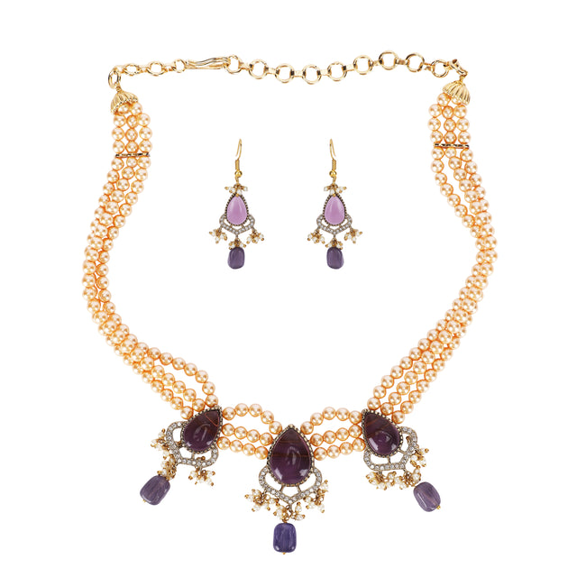 22k Gold Plated Teej Anshula Choker Set