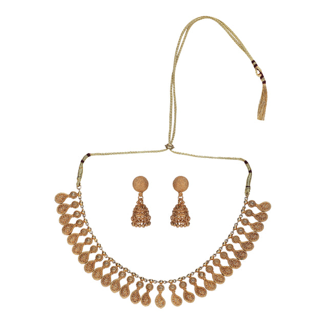 22k Gold Plated Teej Taapika Necklace Set