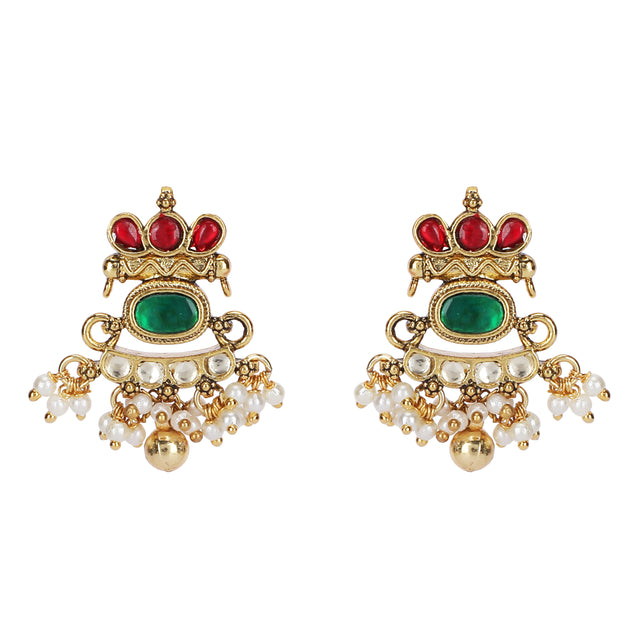 22k Gold Plated Teej Ghera Earring