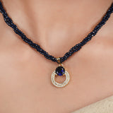Ujjwal Monisha Zircon Pendant Set