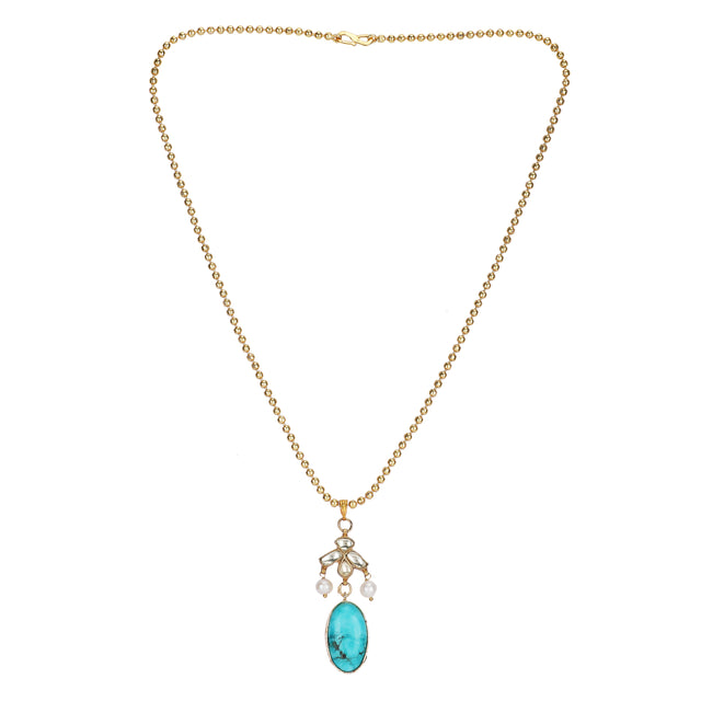 22k Gold Plated Teej Meheriya Pendant Set