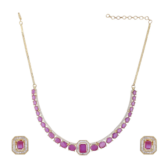 Meena Zircon Necklace Set