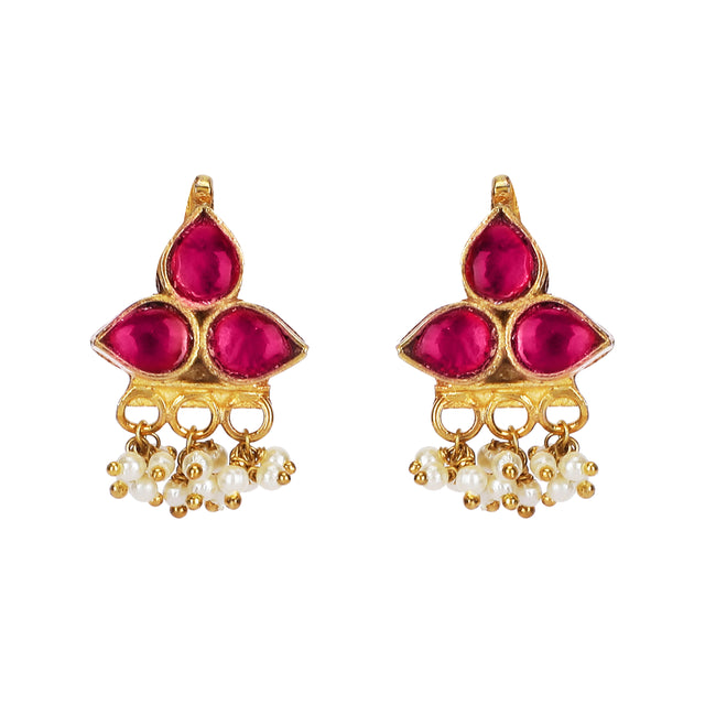 22k Gold Plated Teej Darpanika Pendant Set