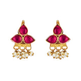 22k Gold Plated Teej Darpanika Pendant Set